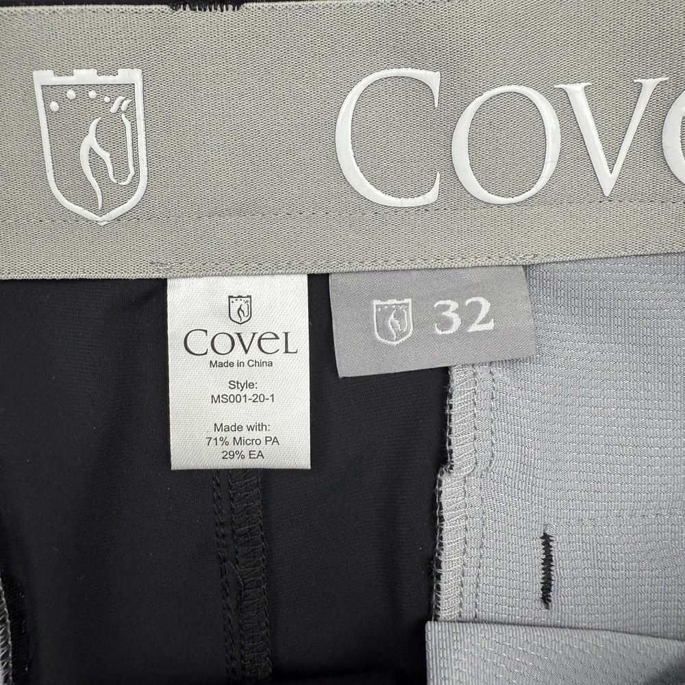 Covel Shorts Mens 32 Black Performance Stretch Golf MS001-20-1 Casual Summer - Picture 3 of 9